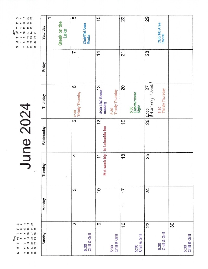 LBC June 2024 Calendar